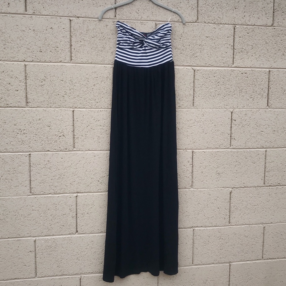 ✨2bBebe Black & White Striped Strapless Maxi XS